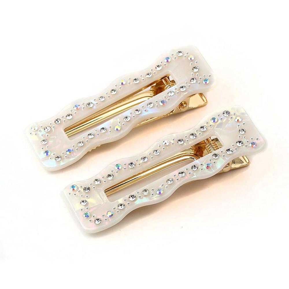 Peace of Mind Diamante Studded Hair Slides 2 Pack